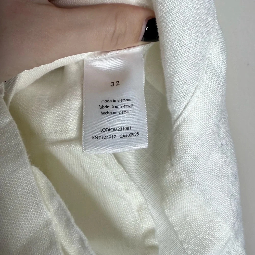 NWT Onia Linen Fixed-Waist Short Size 32
